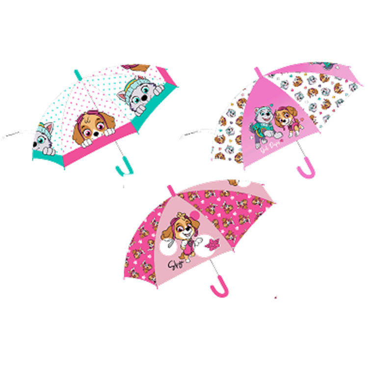 Picture of 1020-286 GREEN WITH PINK PAW PATROL UMBRELLA